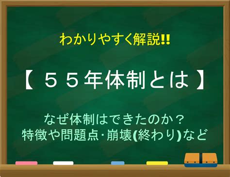 55年|55年体制を簡単にわかりやすく解説【始まりから崩壊。